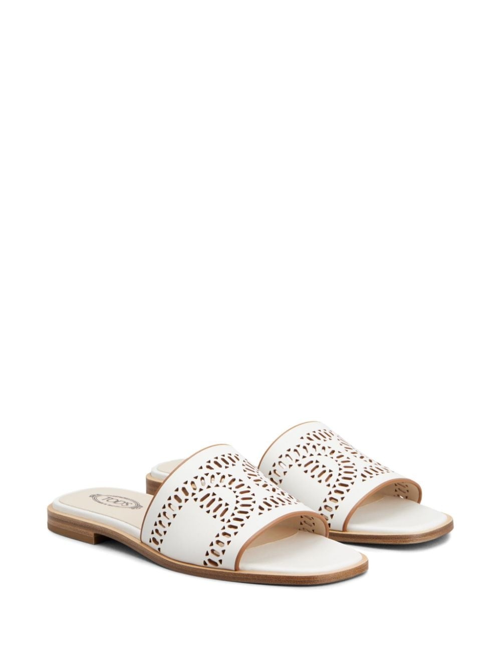 laser-cut leather sandals - 2