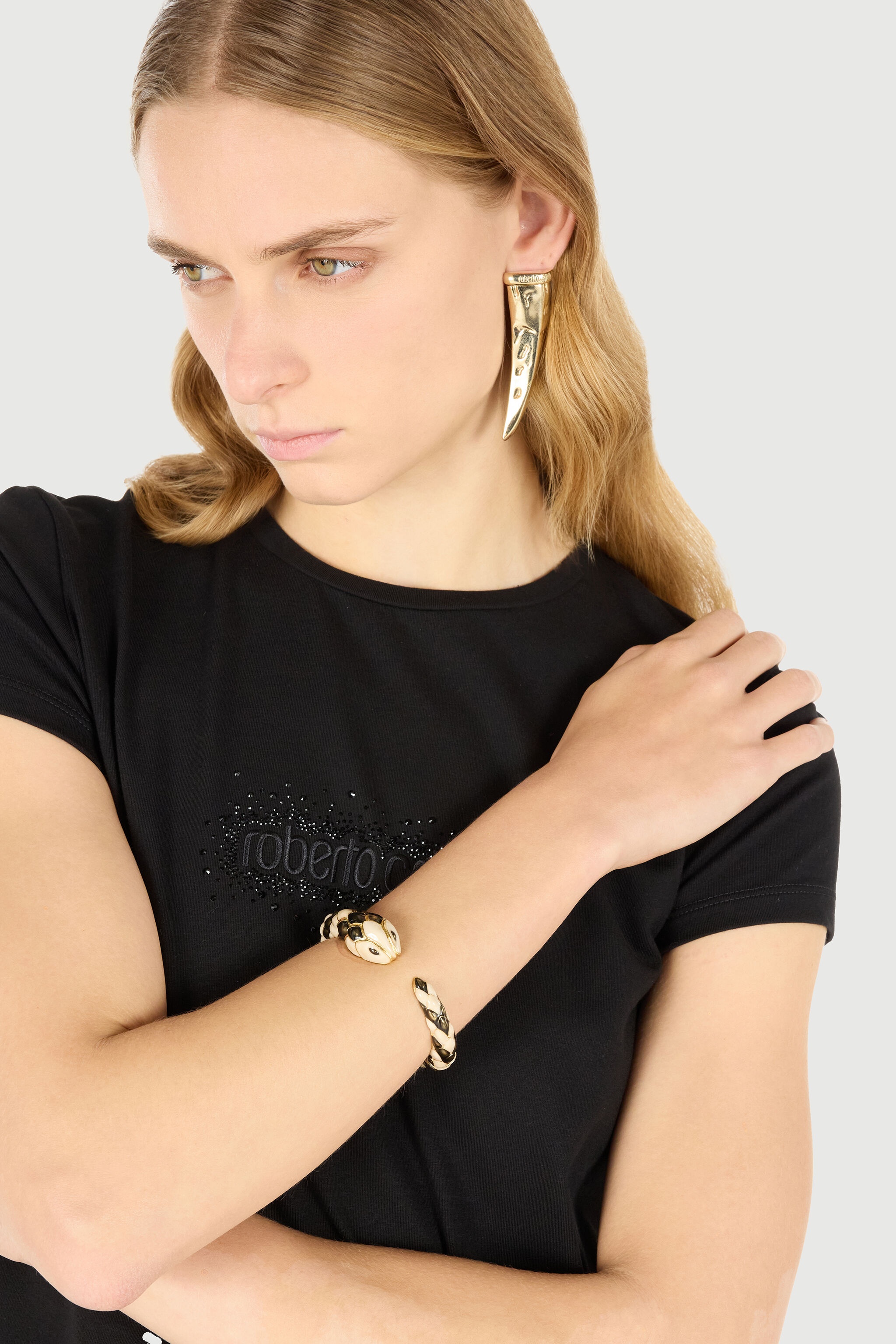 Rigid Bracelet with Snake Design - 2