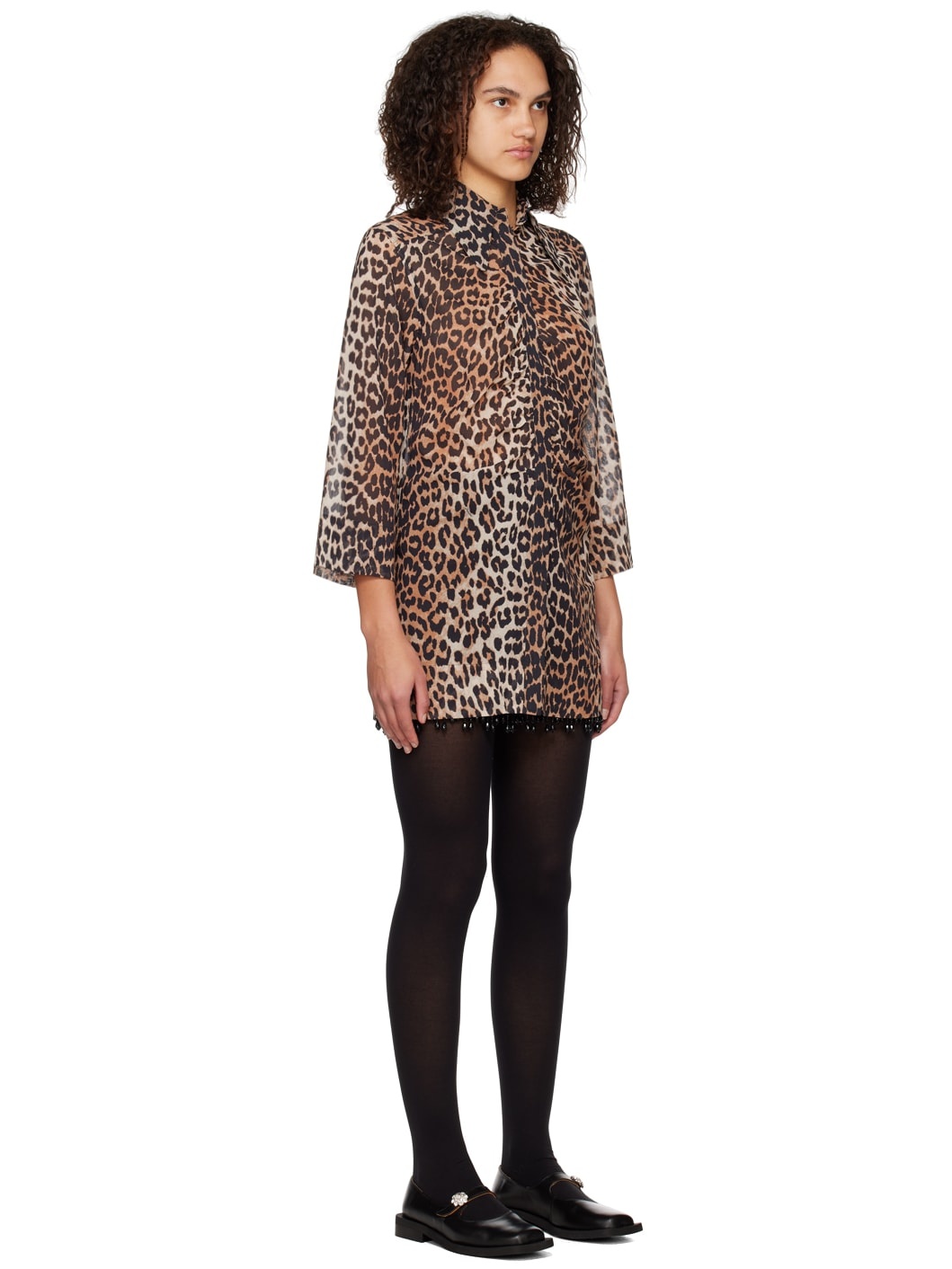 Brown Leopard Minidress - 2