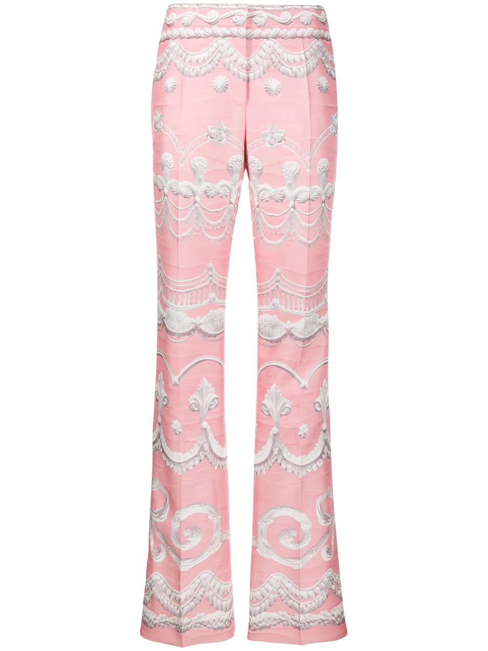 Icing print flared trousers - 1