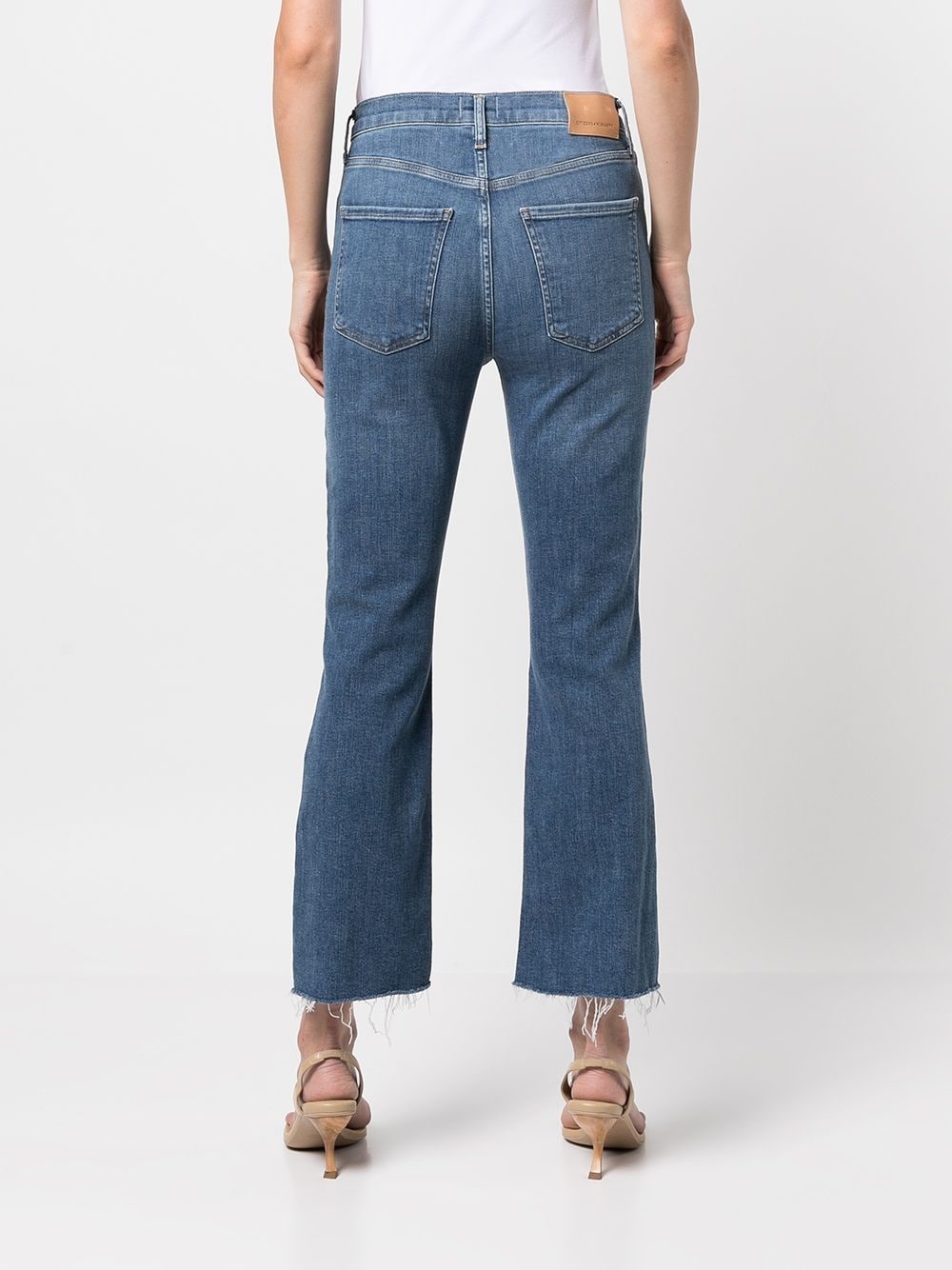 raw-cut hem denim jeans - 4