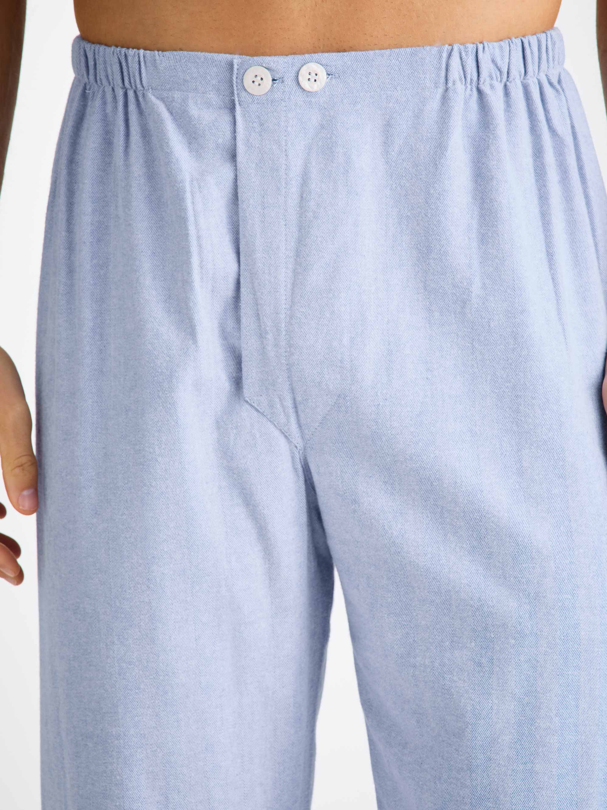 Men's Classic Fit Pyjamas Arran 24 Brushed Cotton Blue - 7