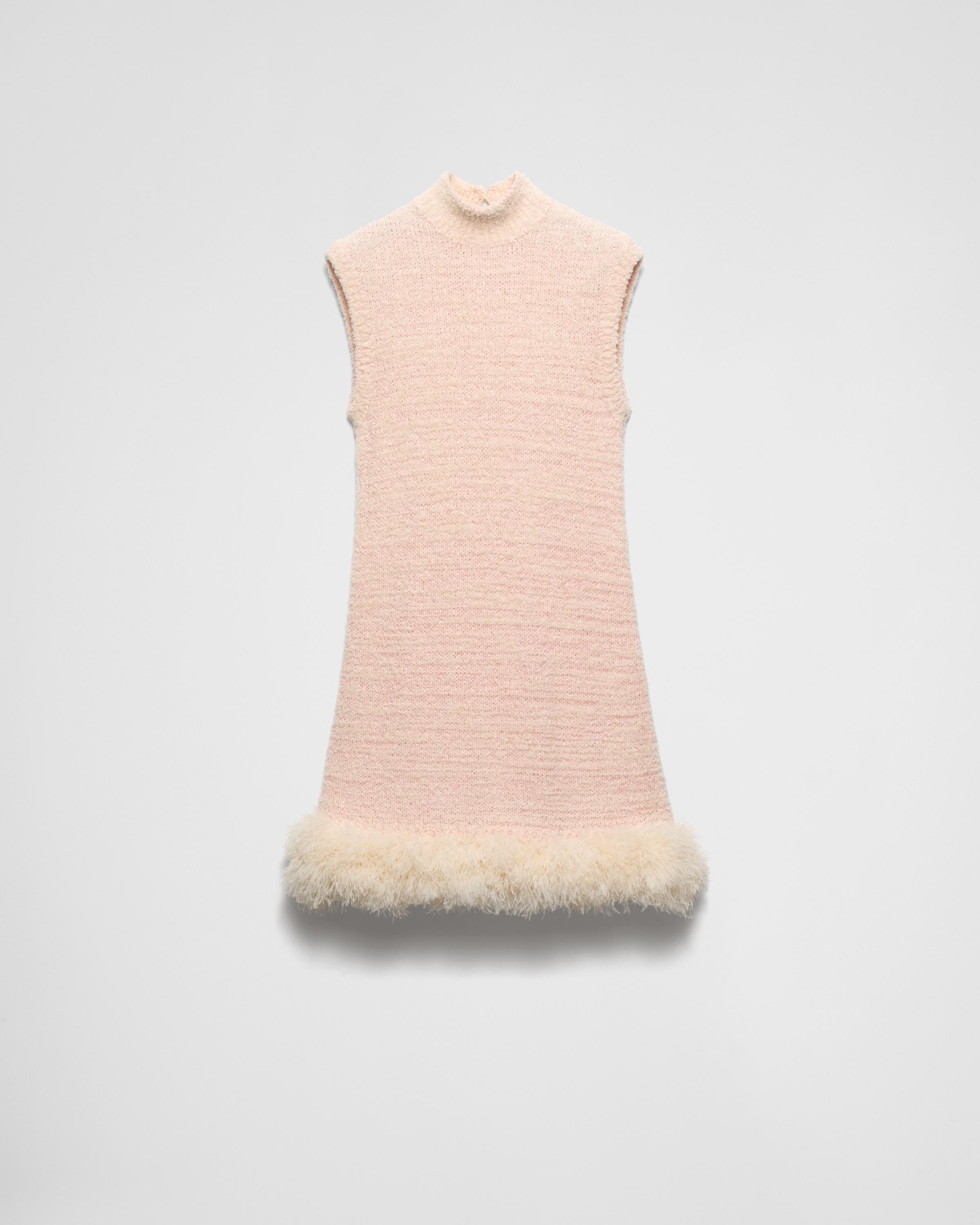 Cotton mini-dress with feathers - 1