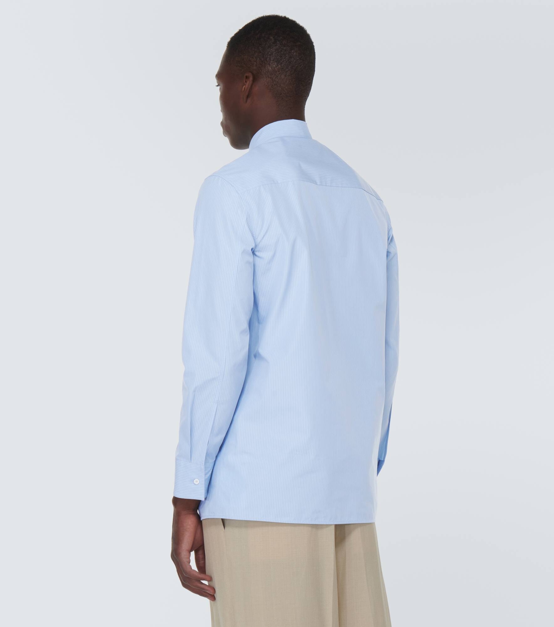 Pinstriped cotton shirt - 4
