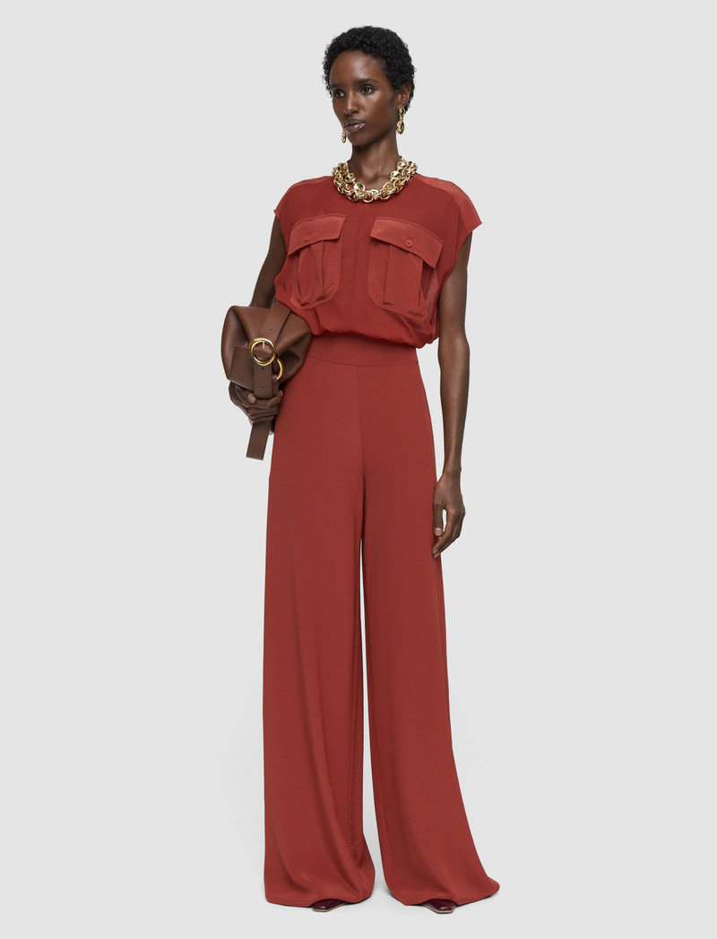 JOSEPH Rihani Crepe de Soie Silk Trousers outlook