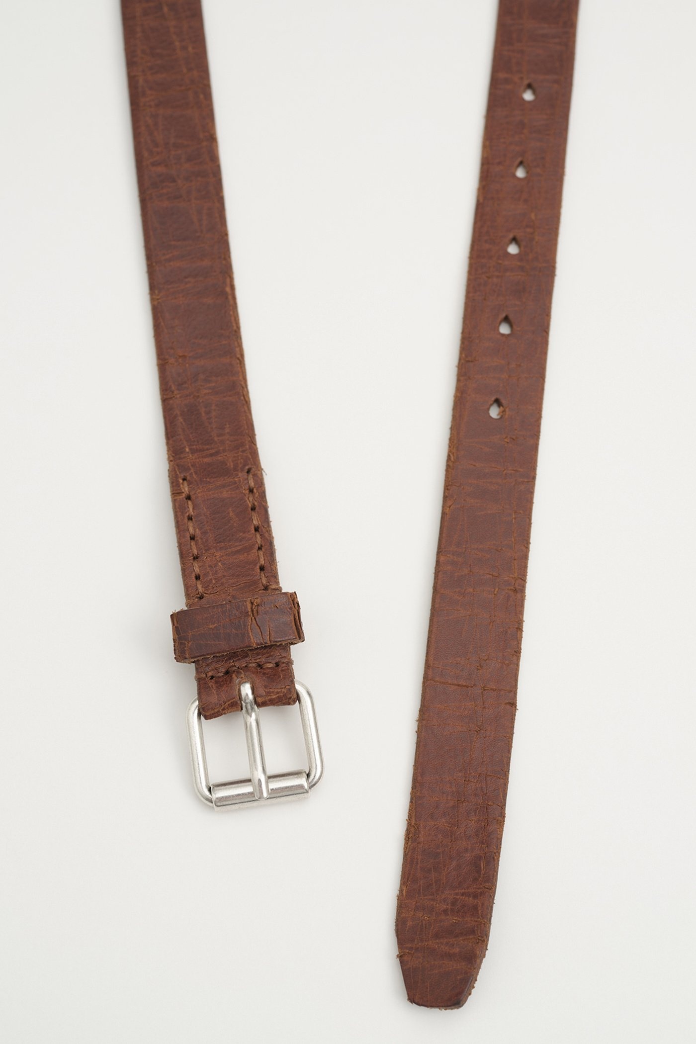 3 cm Belt Laser Crack Cognac Leather - 2