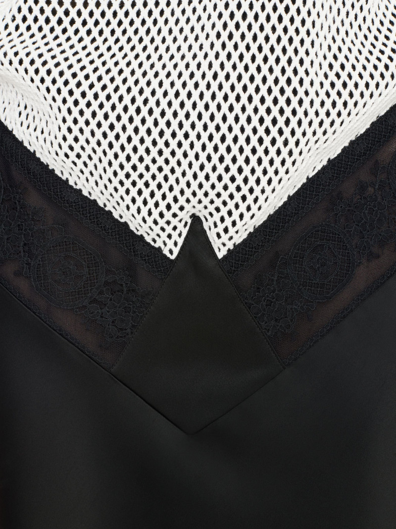 Satin Net Lace Short Tank Dress 5