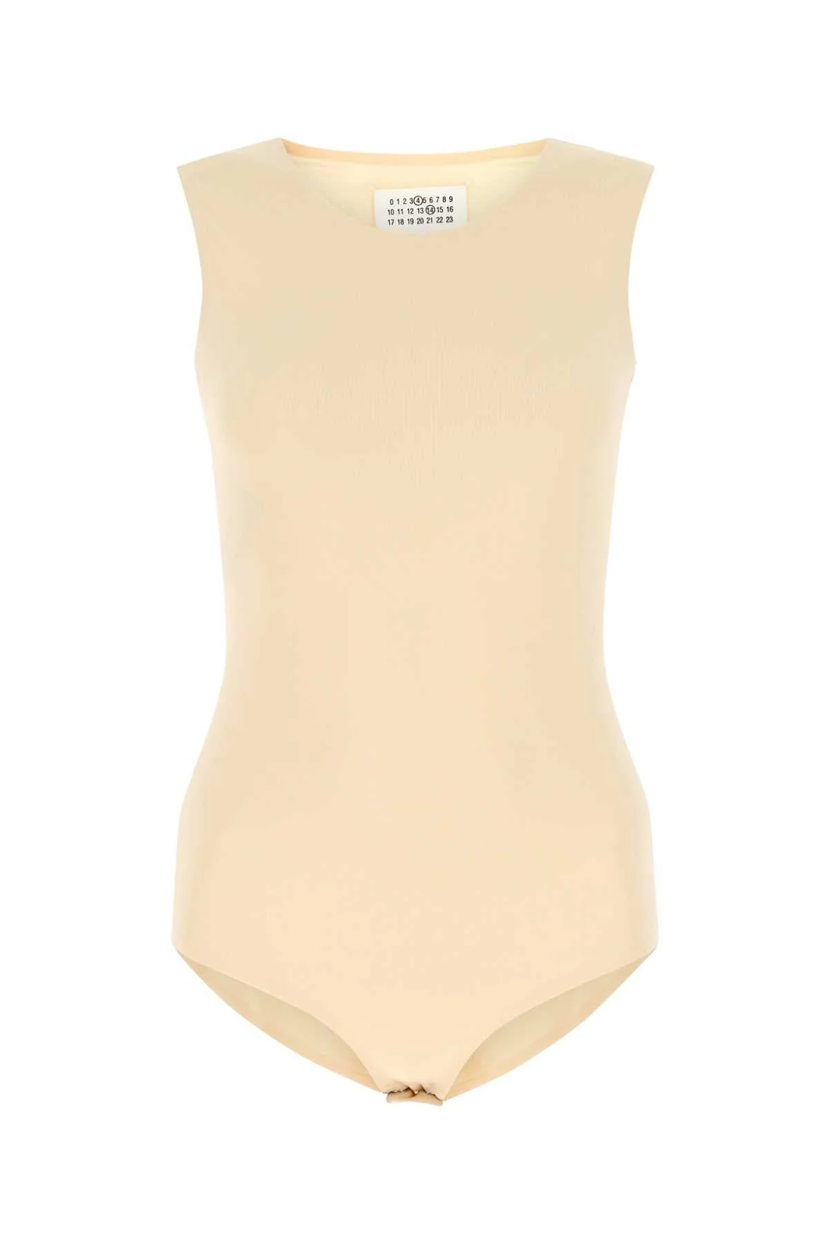 Maison Margiela Women Skin Pink Stretch Viscose Bodysuit - 1