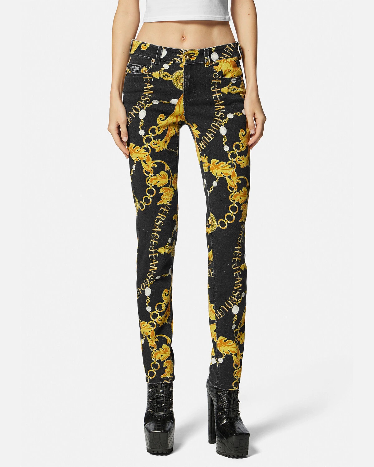 Chain Couture Skinny Jeans - 3