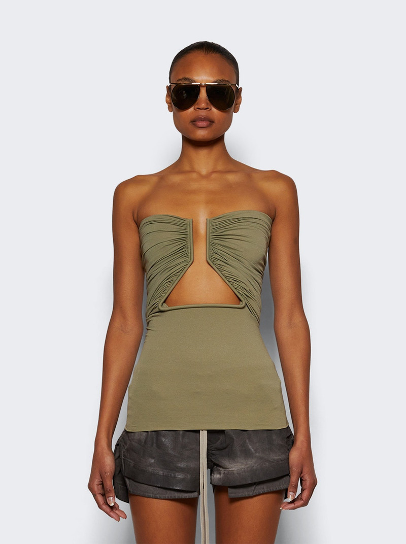 Rick Owens Jersey Prong Bustier Top Celadon outlook