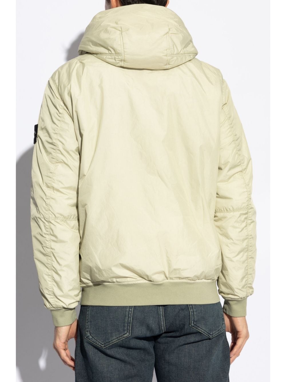 Compass-badge hooded windbreaker - 4