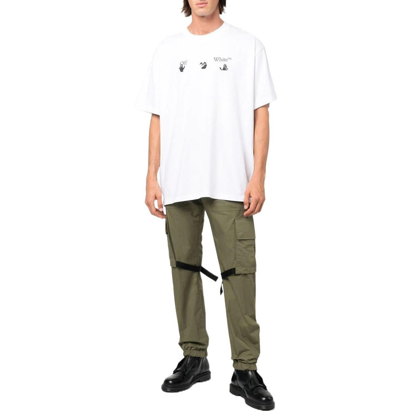 Off-White Off-White SS22 Logo Printing Short Sleeve Loose Fit White T-Shirt OMAA038C99JER0070110 outlook