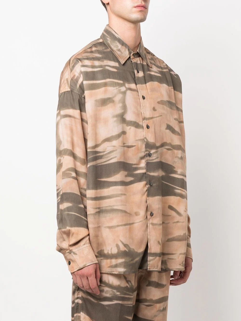 camouflage-print button-up shirt - 3