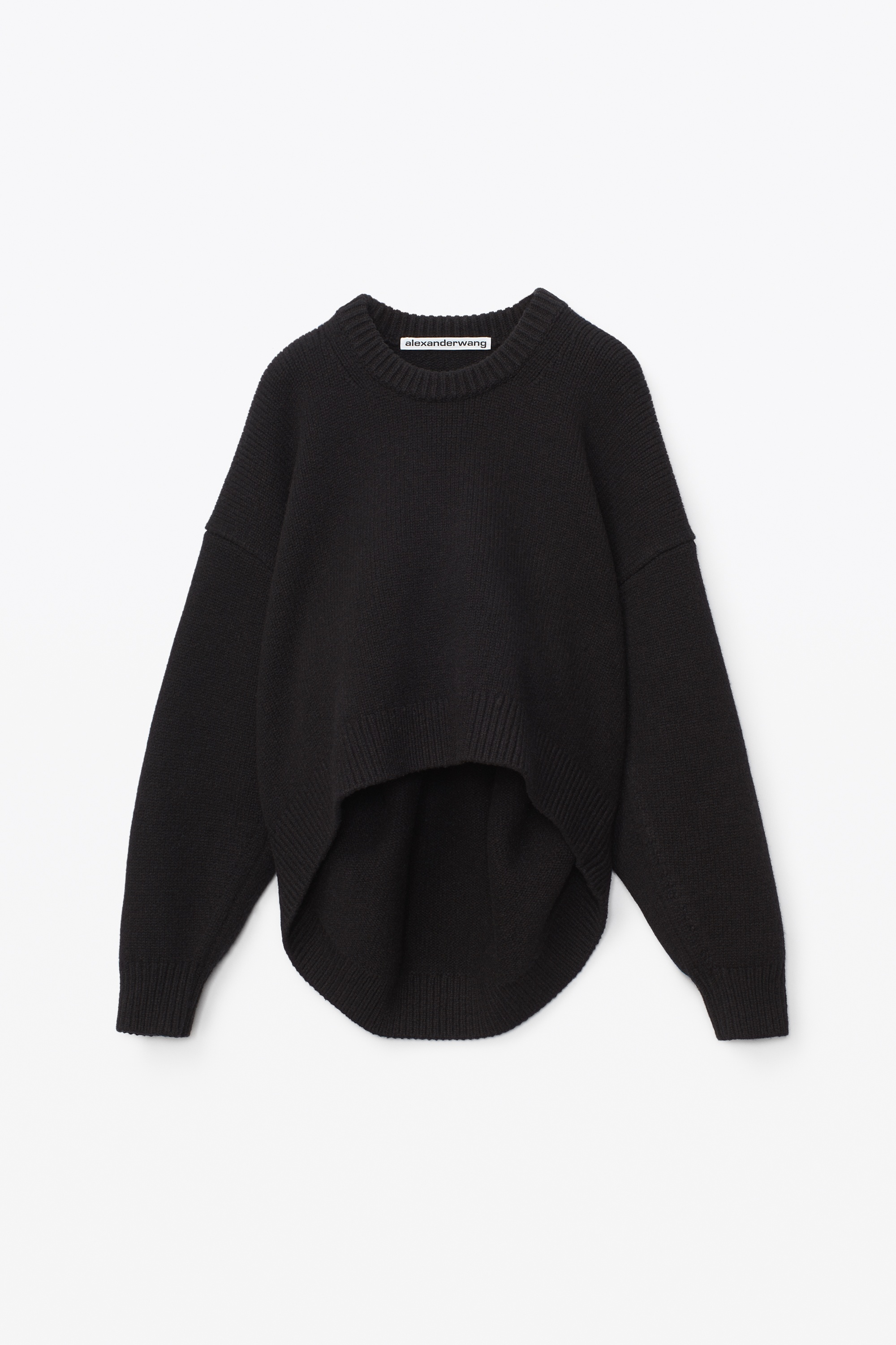 DRAPE BACK PULLOVER IN WOOL - 1