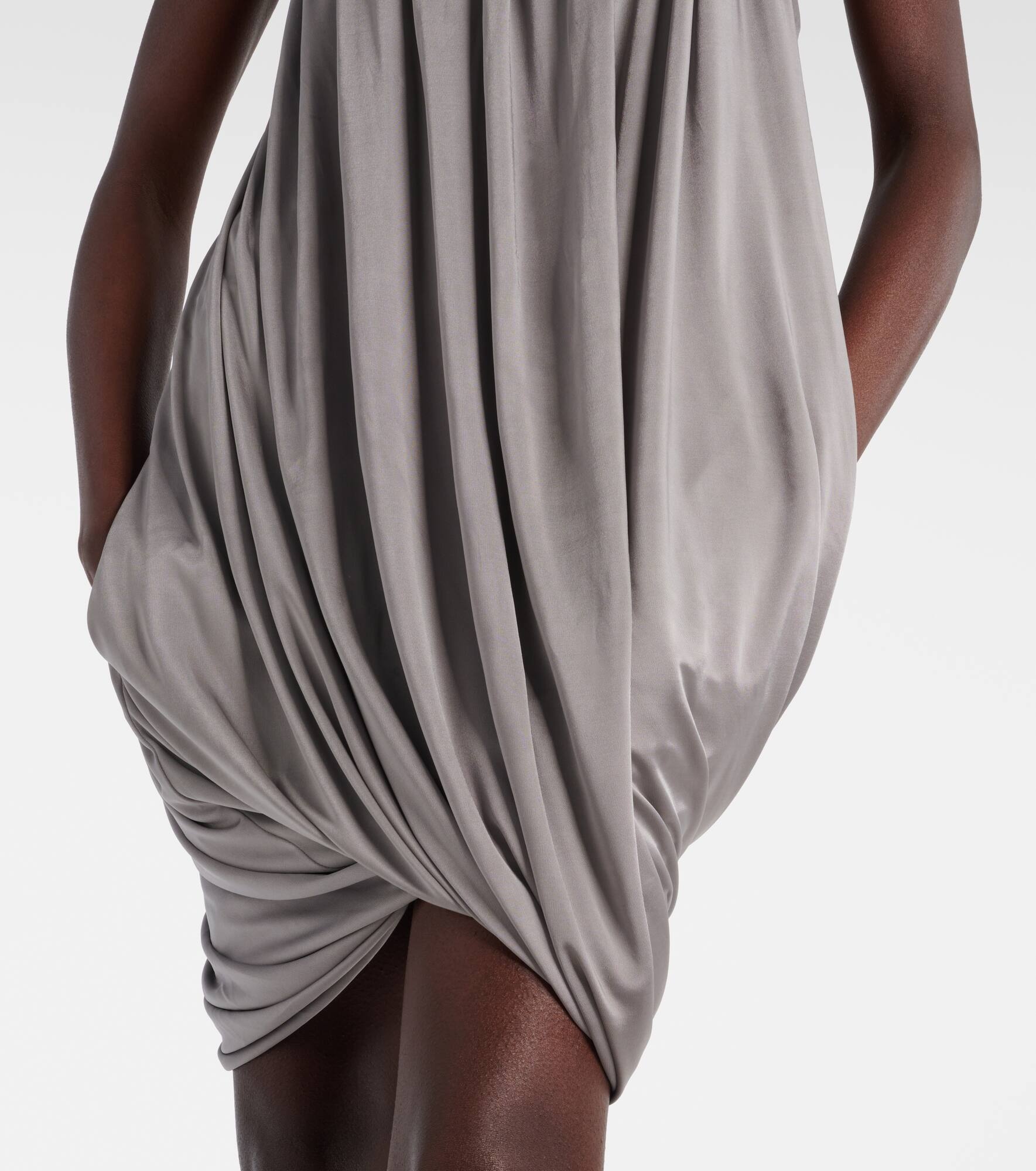 Draped jersey minidress - 5