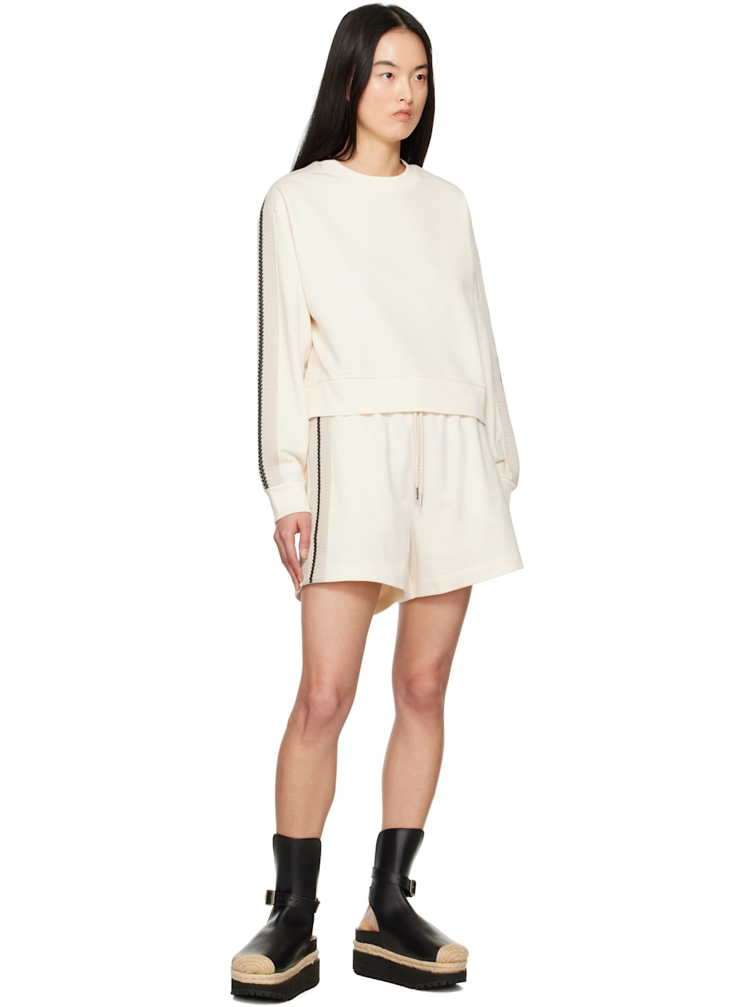 Off-White Striped Trim Sweatshirt - 5