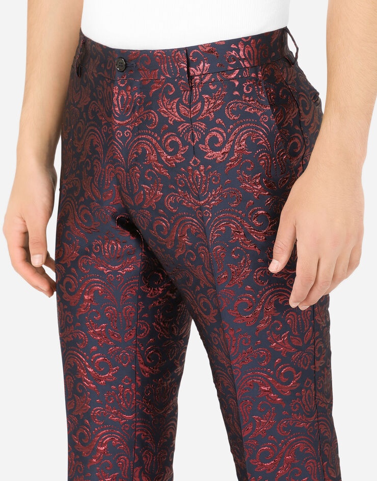 Ornamental lurex jacquard pants - 4