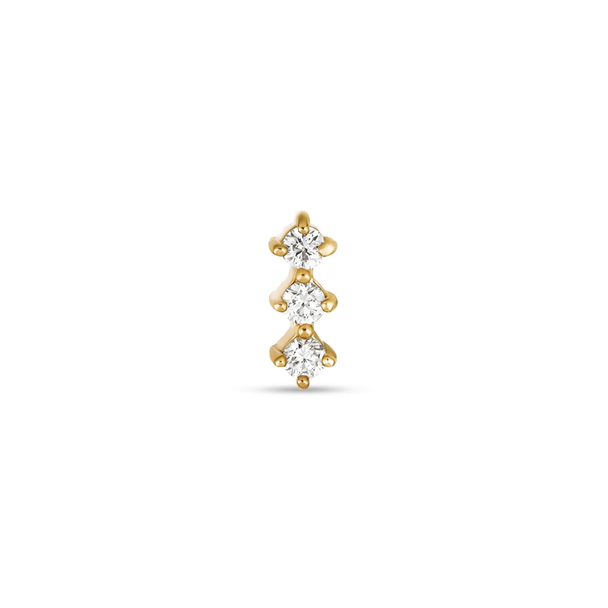 LAB-Created Bright Lights Diamond Push Pin Flat Back - 1