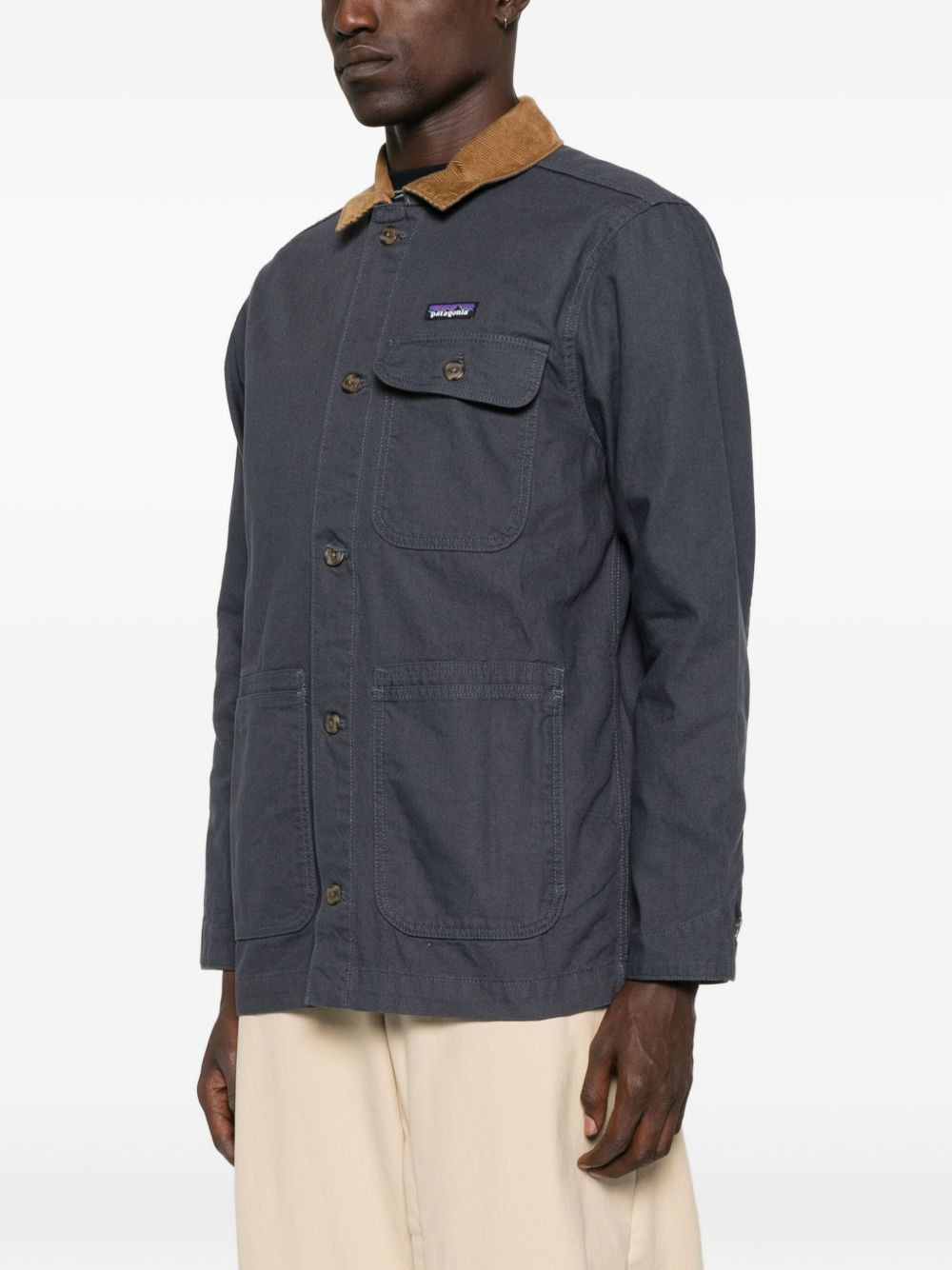 Point Reyes corduroy-collar button-fastening jacket - 3