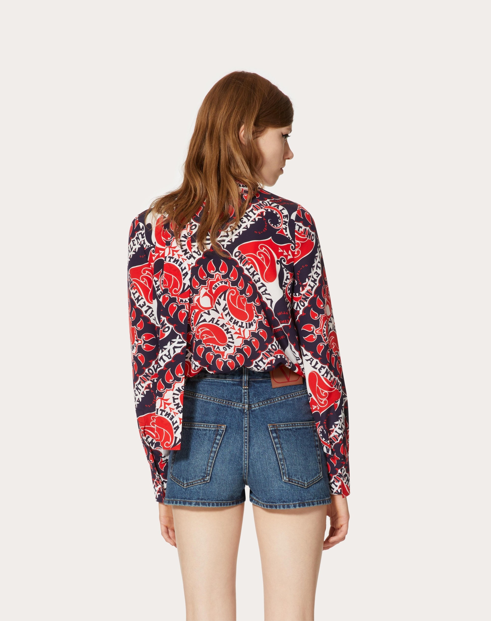 ARCHIVE MANIFESTO BANDANA PRINT CREPE DE CHINE SHIRT - 4