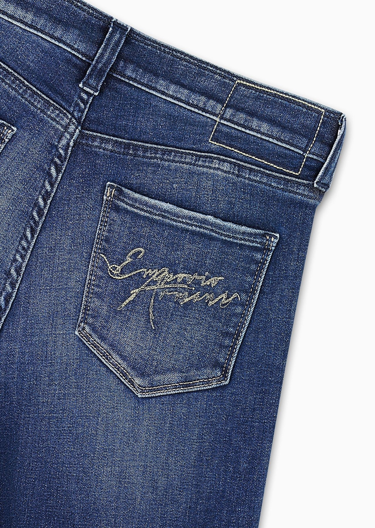 J20 High-waisted super-skinny jeans in a worn-look denim - 6