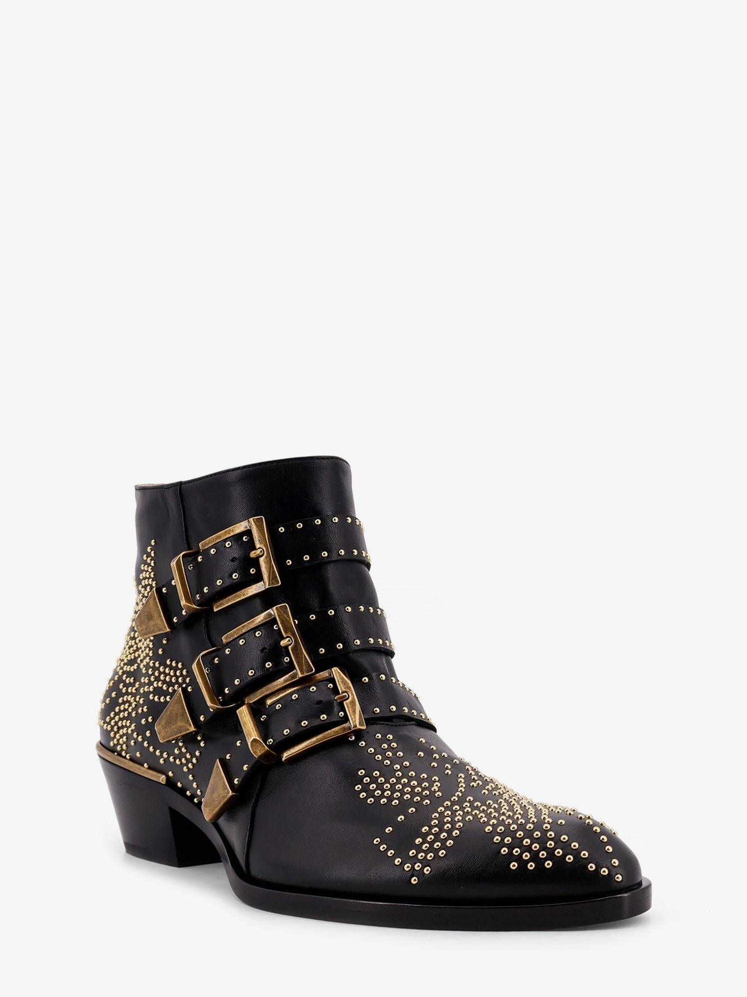 Chloe' Women Susan Leather Boots With Metal Details - 2