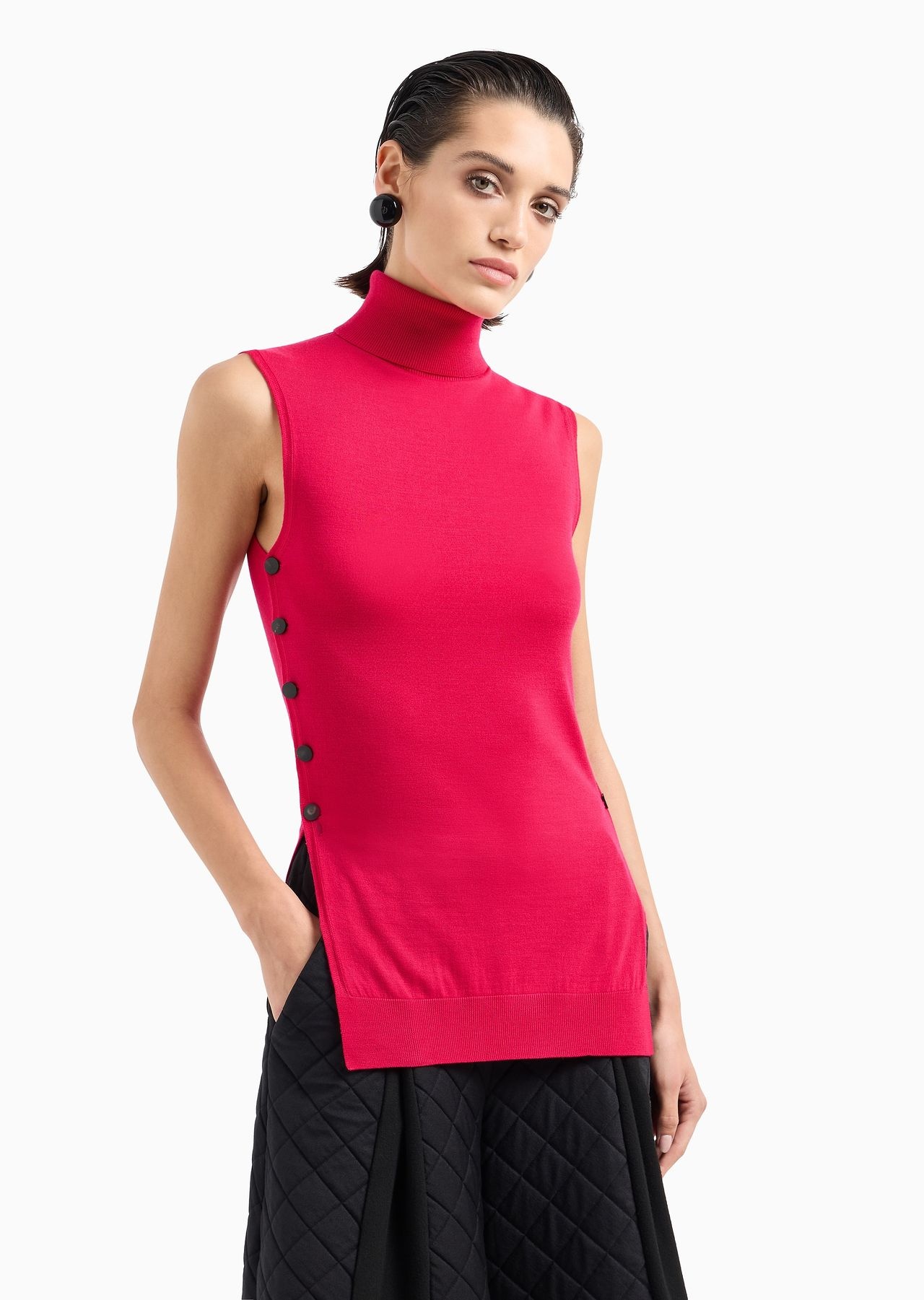Virgin wool mock-neck top - 3