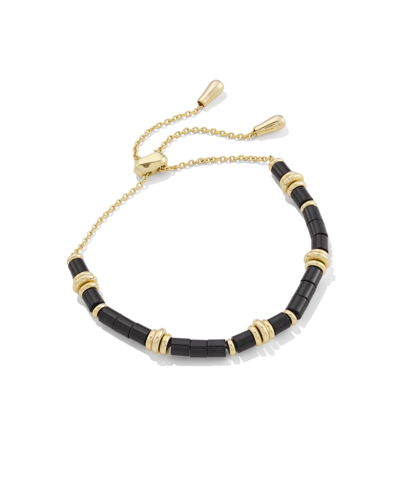 KENDRA SCOTT Bree Gold Beaded Delicate Chain Bracelet - B00593#BLACK ...