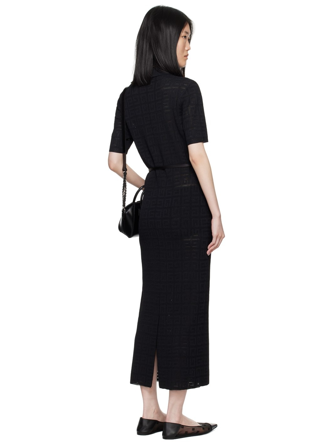 Black Voyou Midi Dress - 3