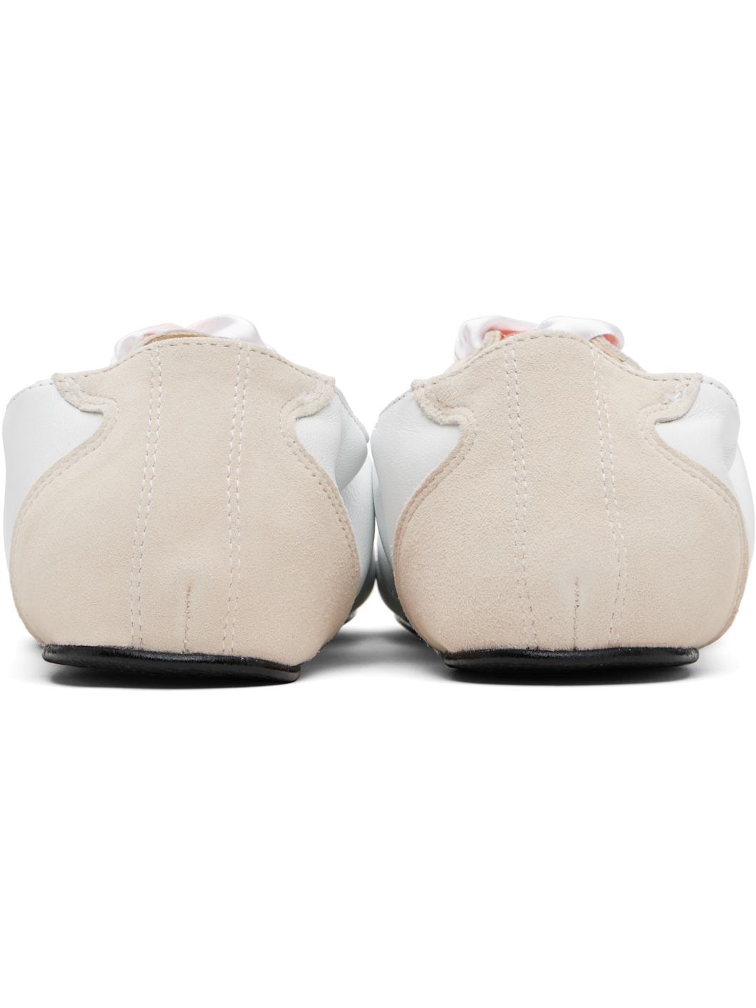 White Silk Tennis Sneakers - 2