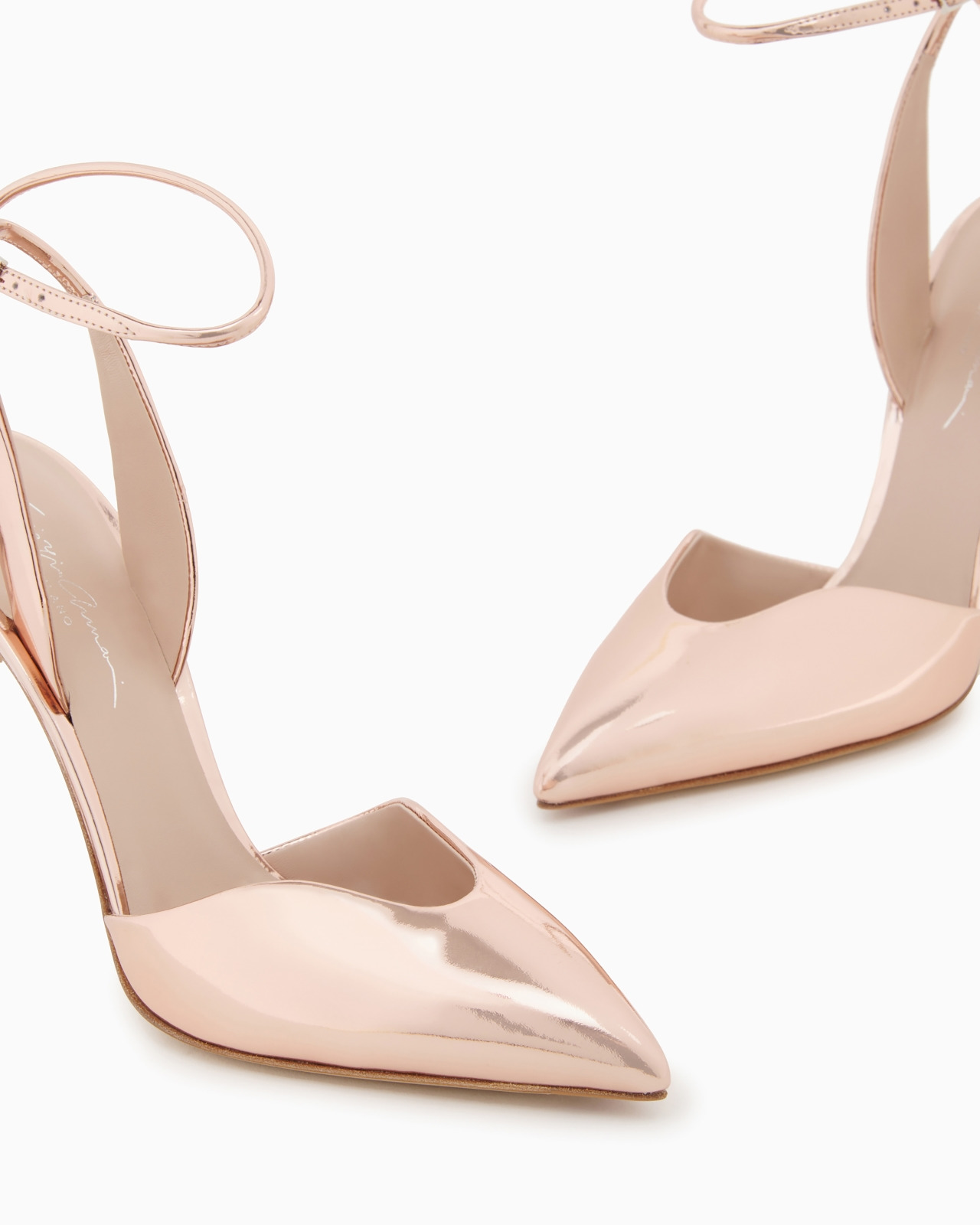 Lamé leather court shoes - 5