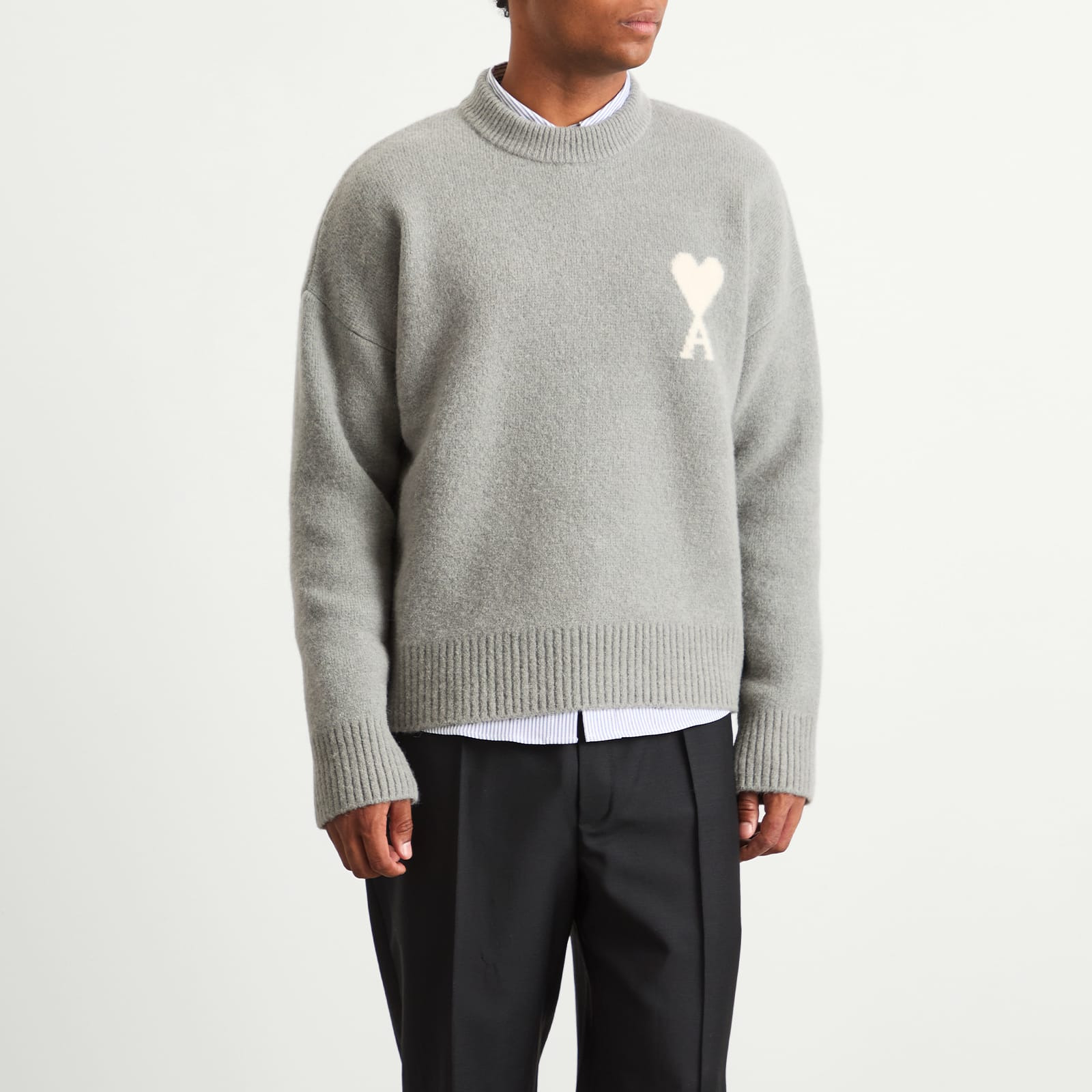 AMI Paris Alpaca Knit ADC Crew Neck Jumper - 2