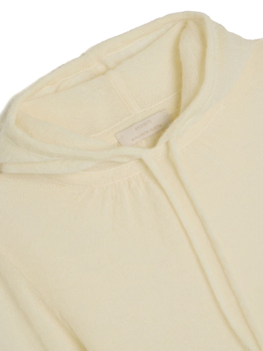 sheer knitted hoodie - 4