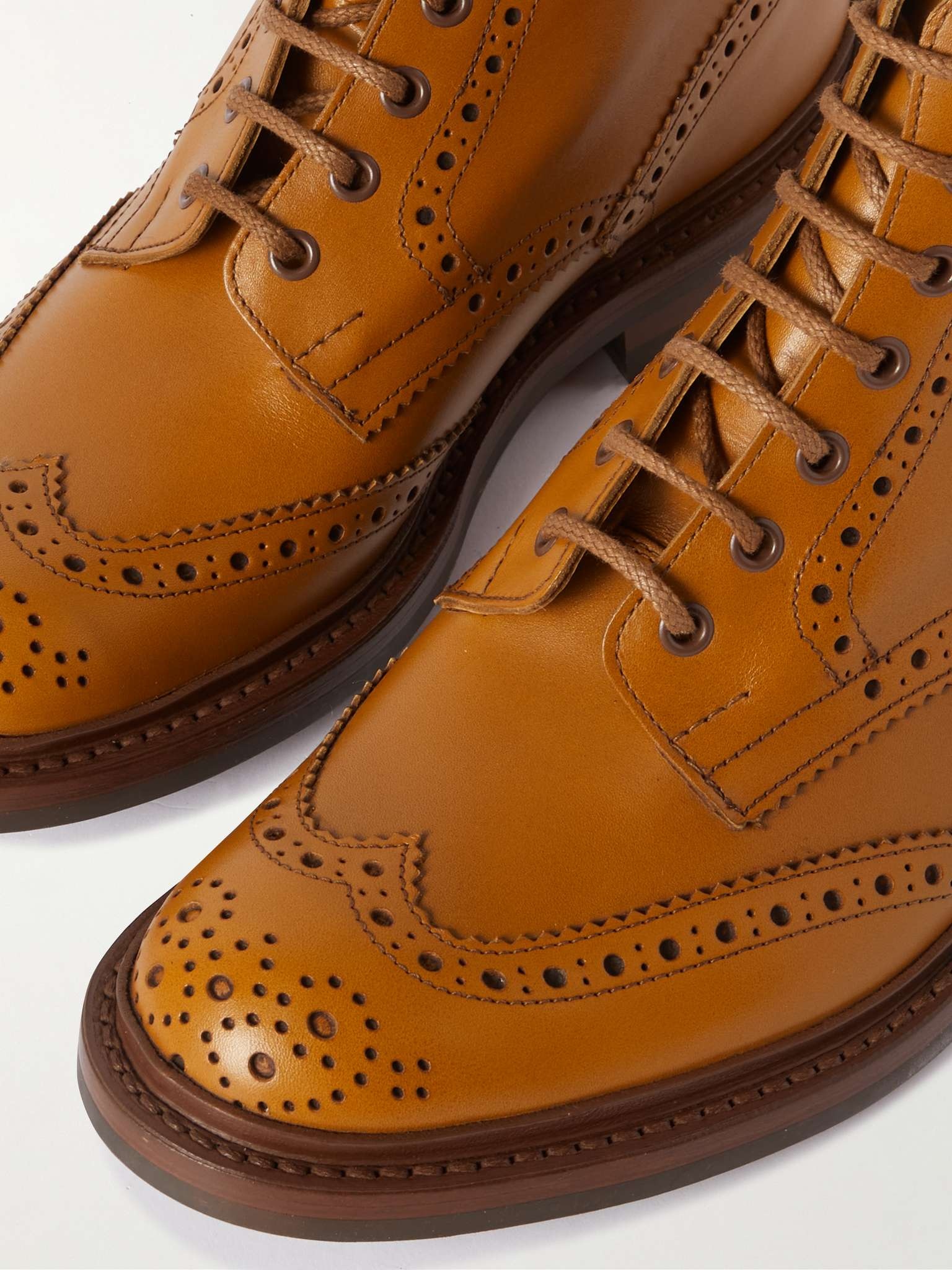 Stow Leather Brogue Boots - 6