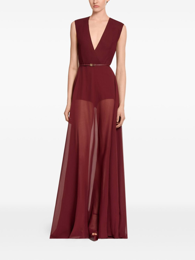 ELIE SAAB V-neck belted maxi dress outlook
