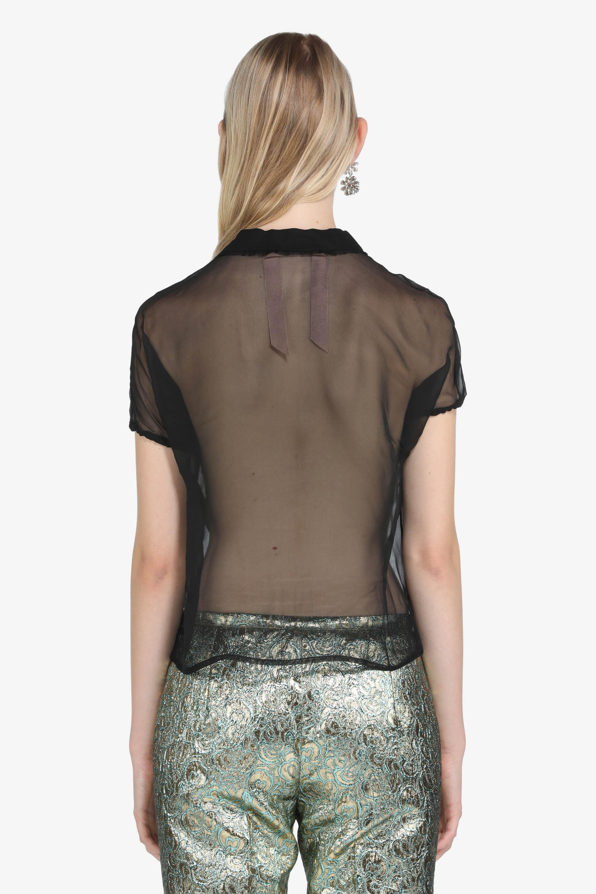 SEMI-SHEER SILK SHIRT - 2