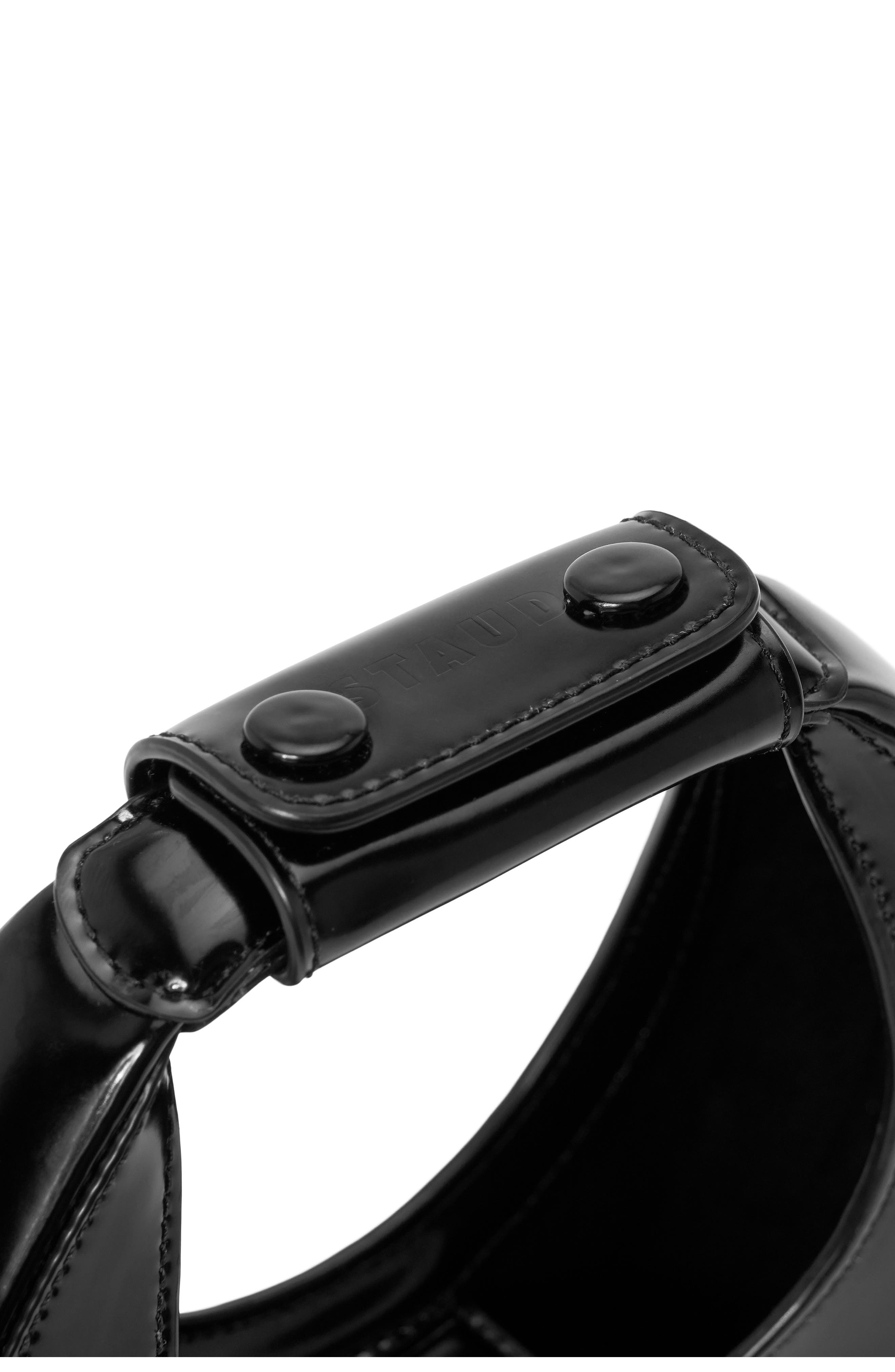 STAUD Good Night Moon Leather Top Handle Bag in Black at Nordstrom - 3