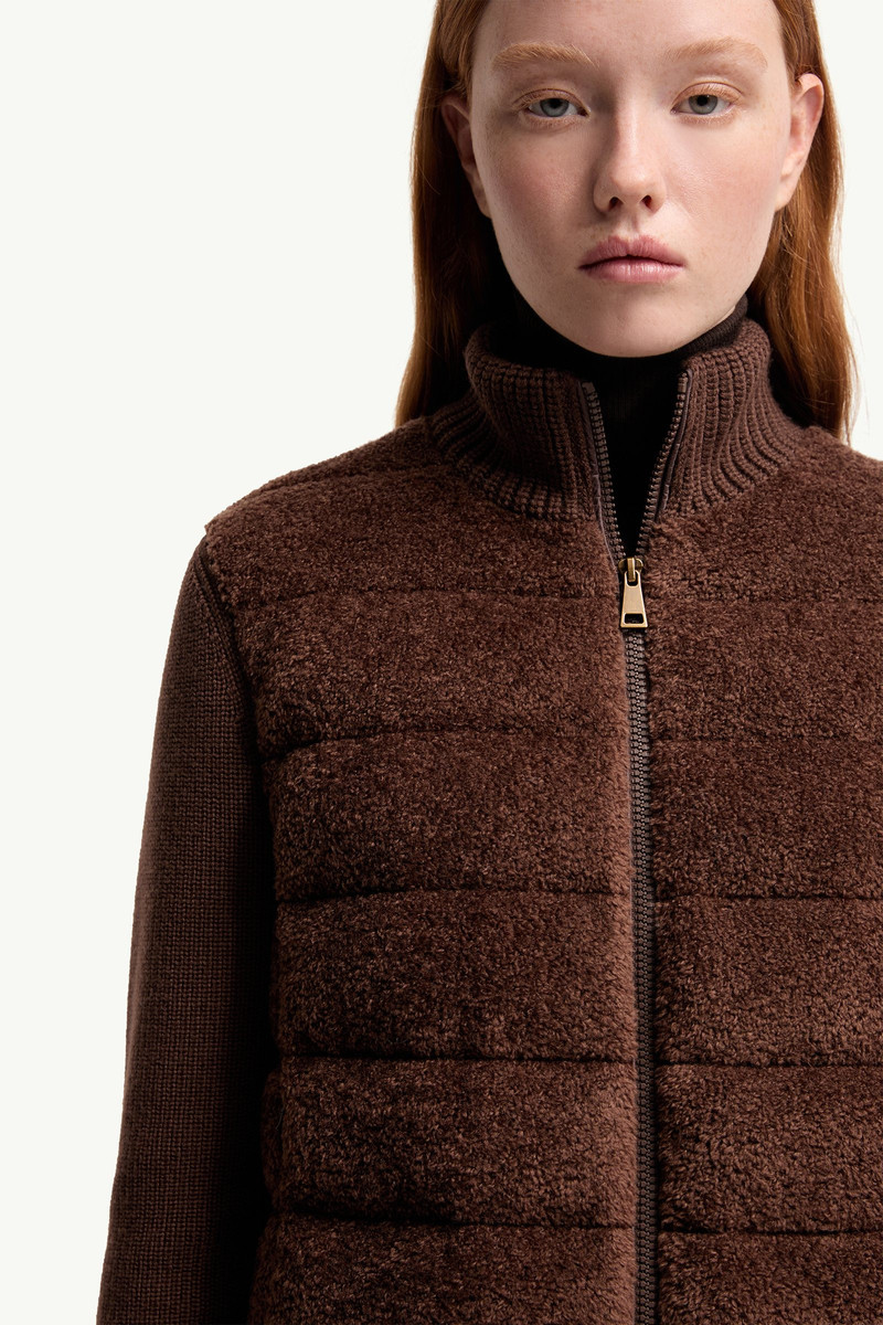Padded Teddy & Wool Zip-Up Cardigan 7