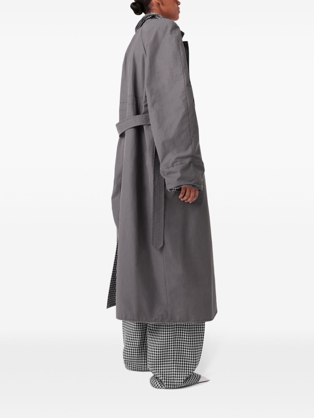 checked reversible car coat - 7