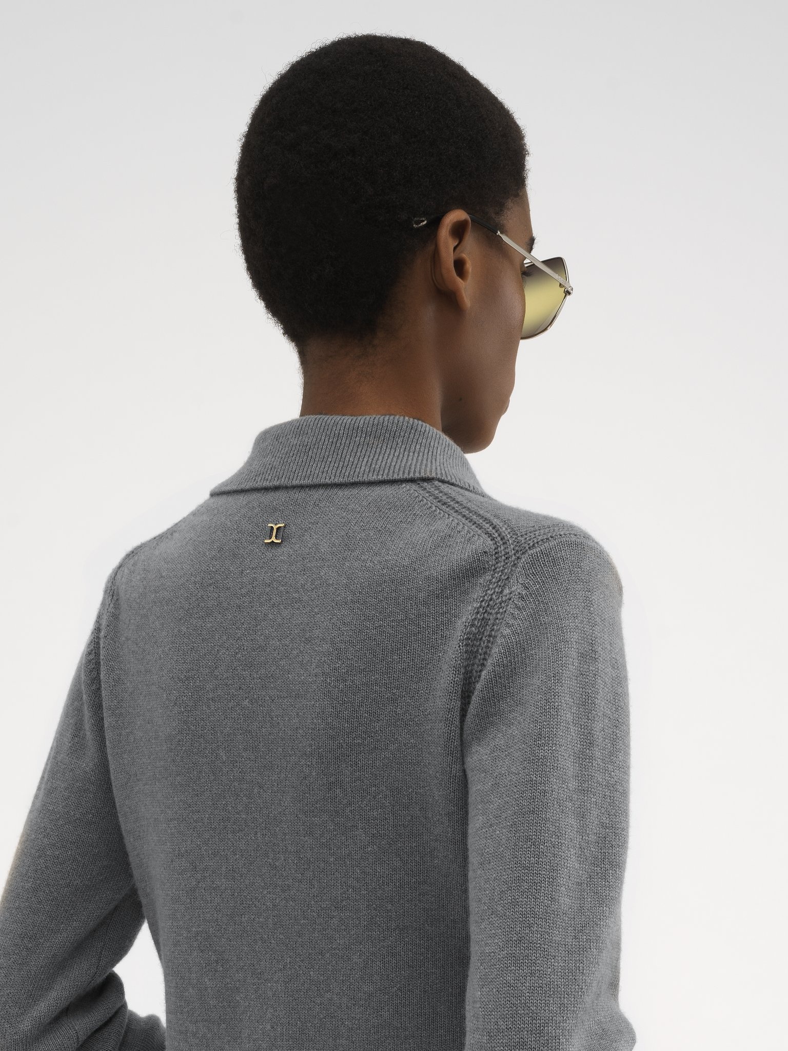 POLO SWEATER IN WOOL & CASHMERE - 6