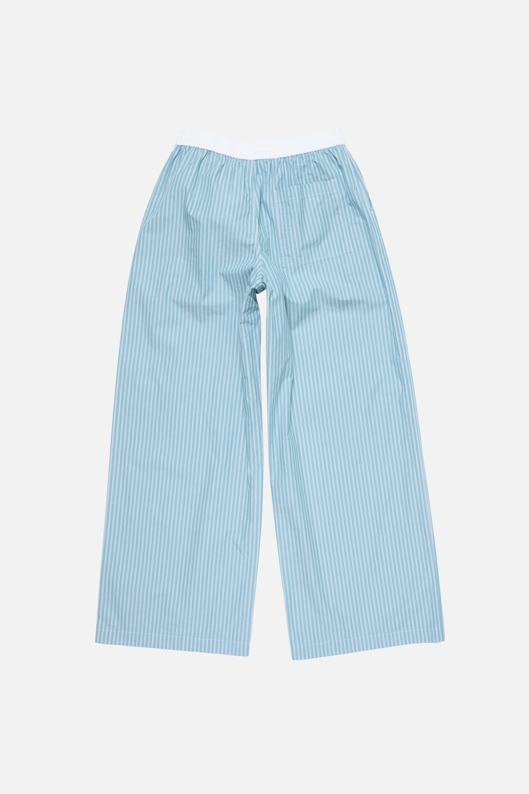 Striped cotton trousers - Turquoise blue - 7