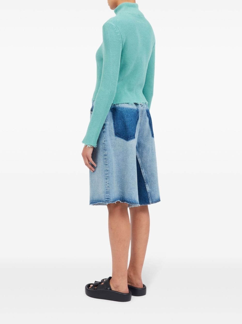 raw-cut cropped cardigan - 5