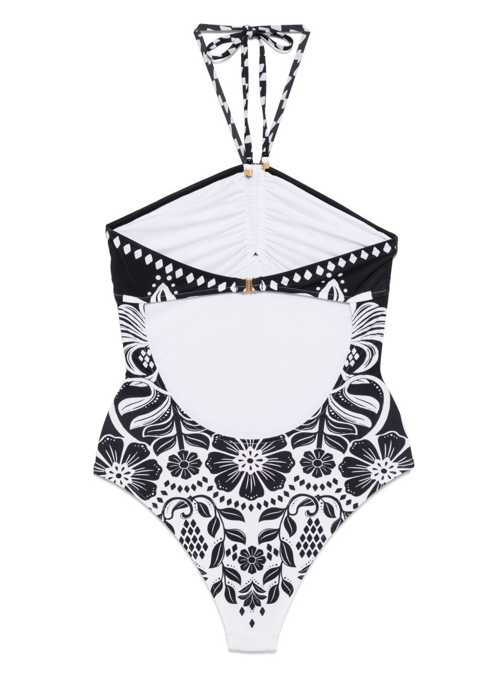 flower leopards one-piece - 2