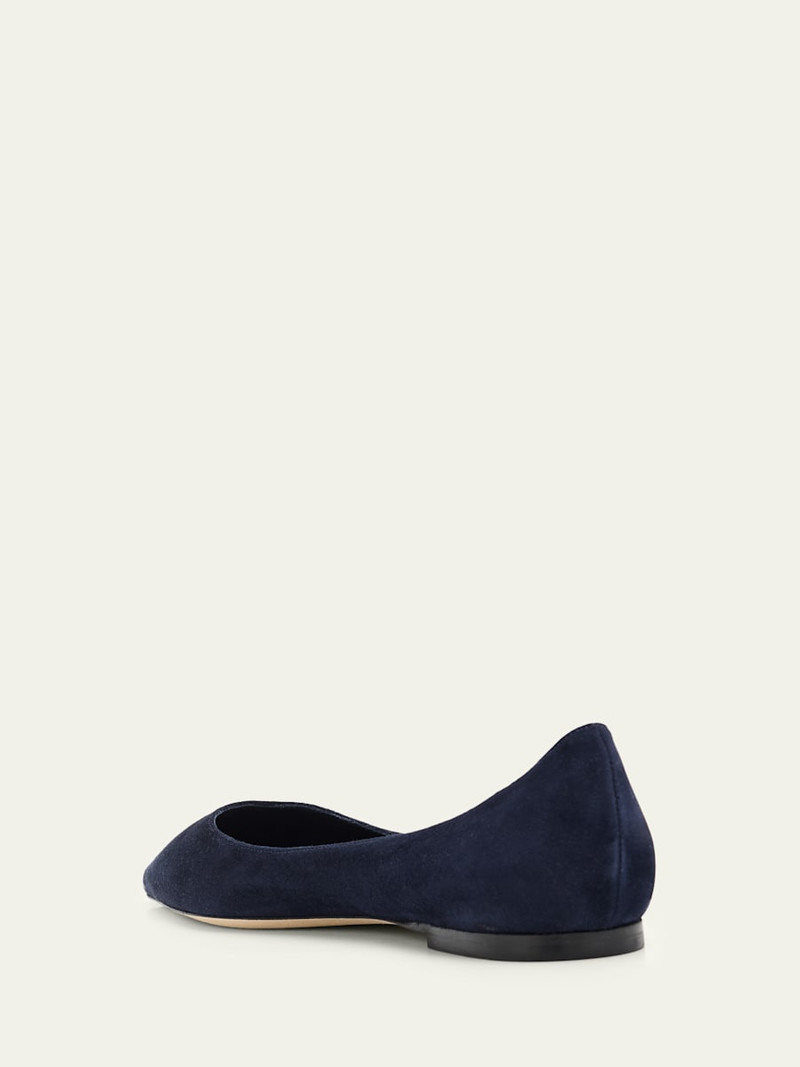 JIMMY CHOO Love Suede Pointed-Toe Flats outlook