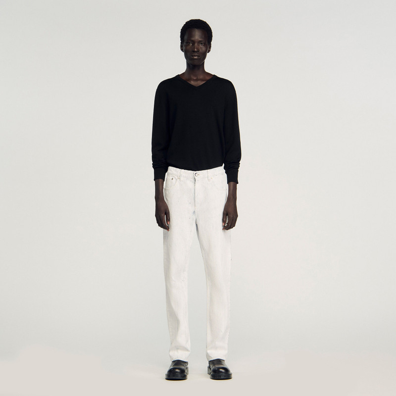 Sandro REGULAR CRACKLE-EFFECT JEANS outlook