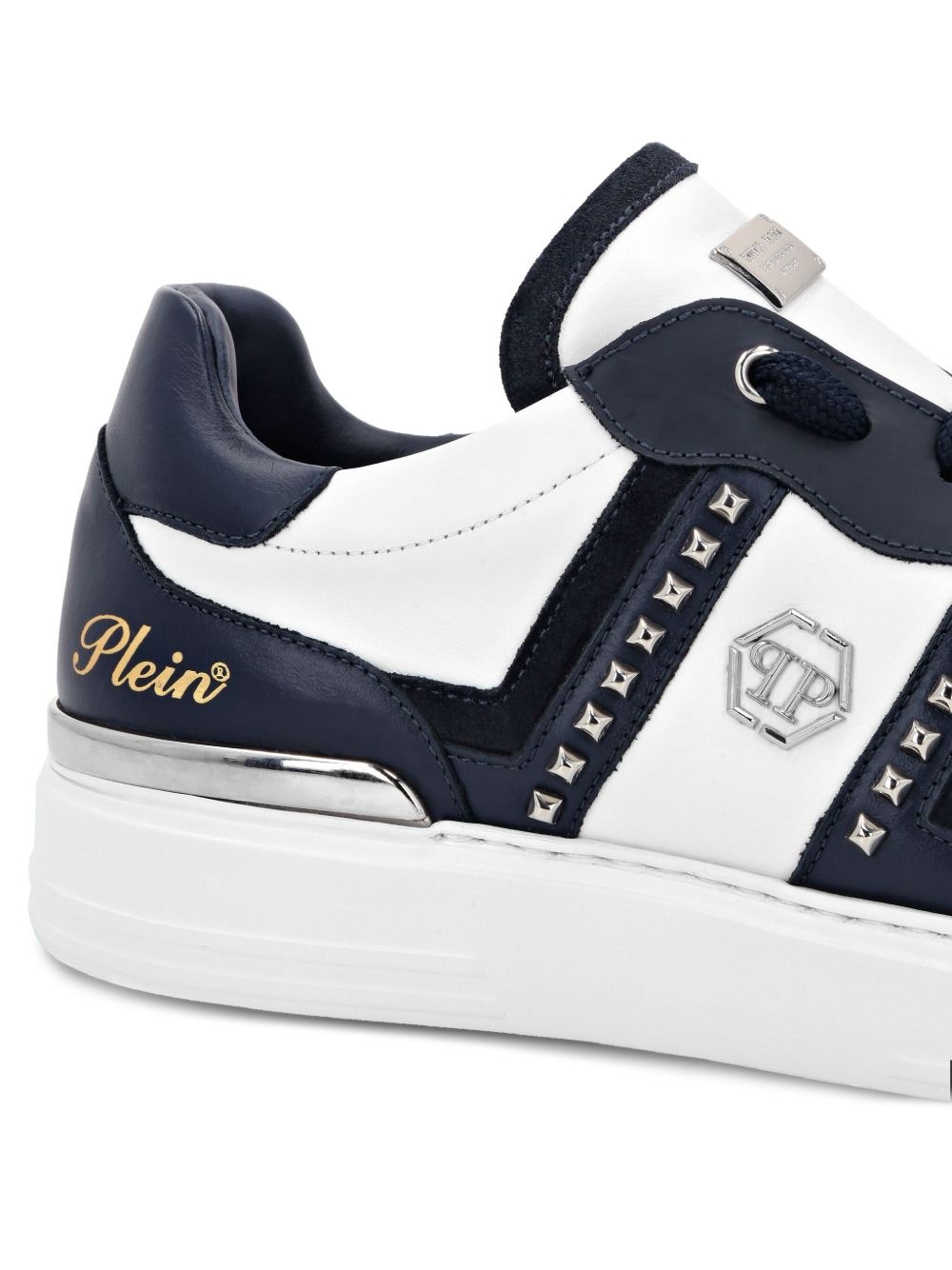 studded panelled sneakers - 4