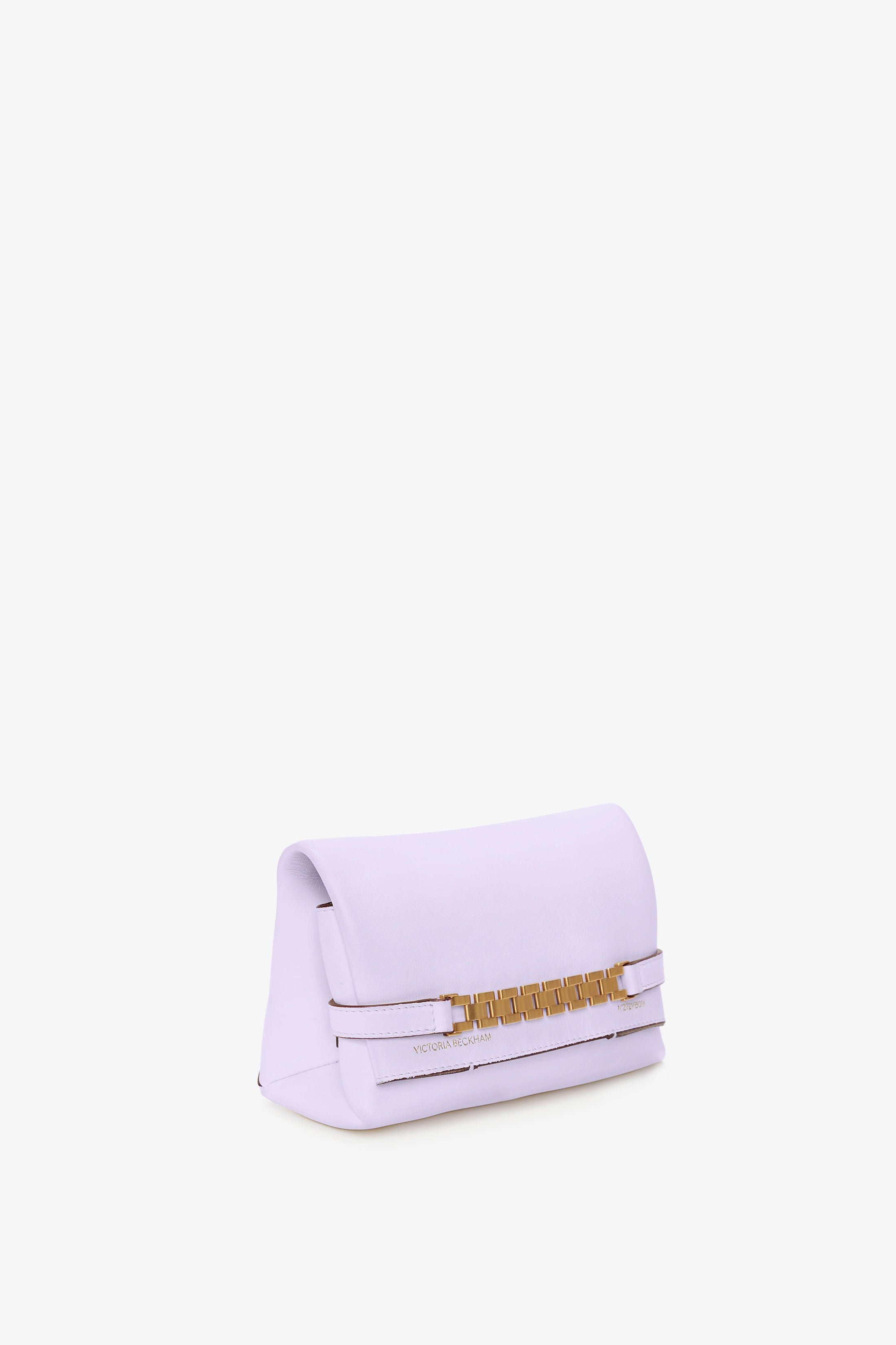 EXCLUSIVE Mini Chain Pouch With Long Strap In Lilac Leather - 2