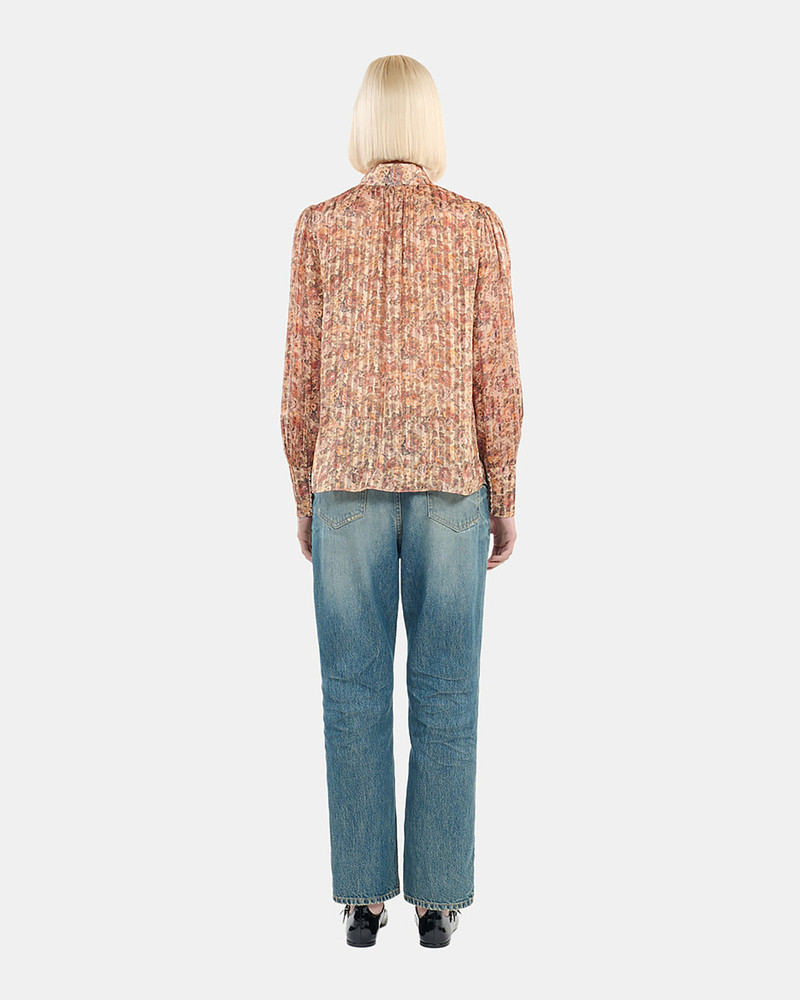 FLOWER PRINT SILK TOP 5