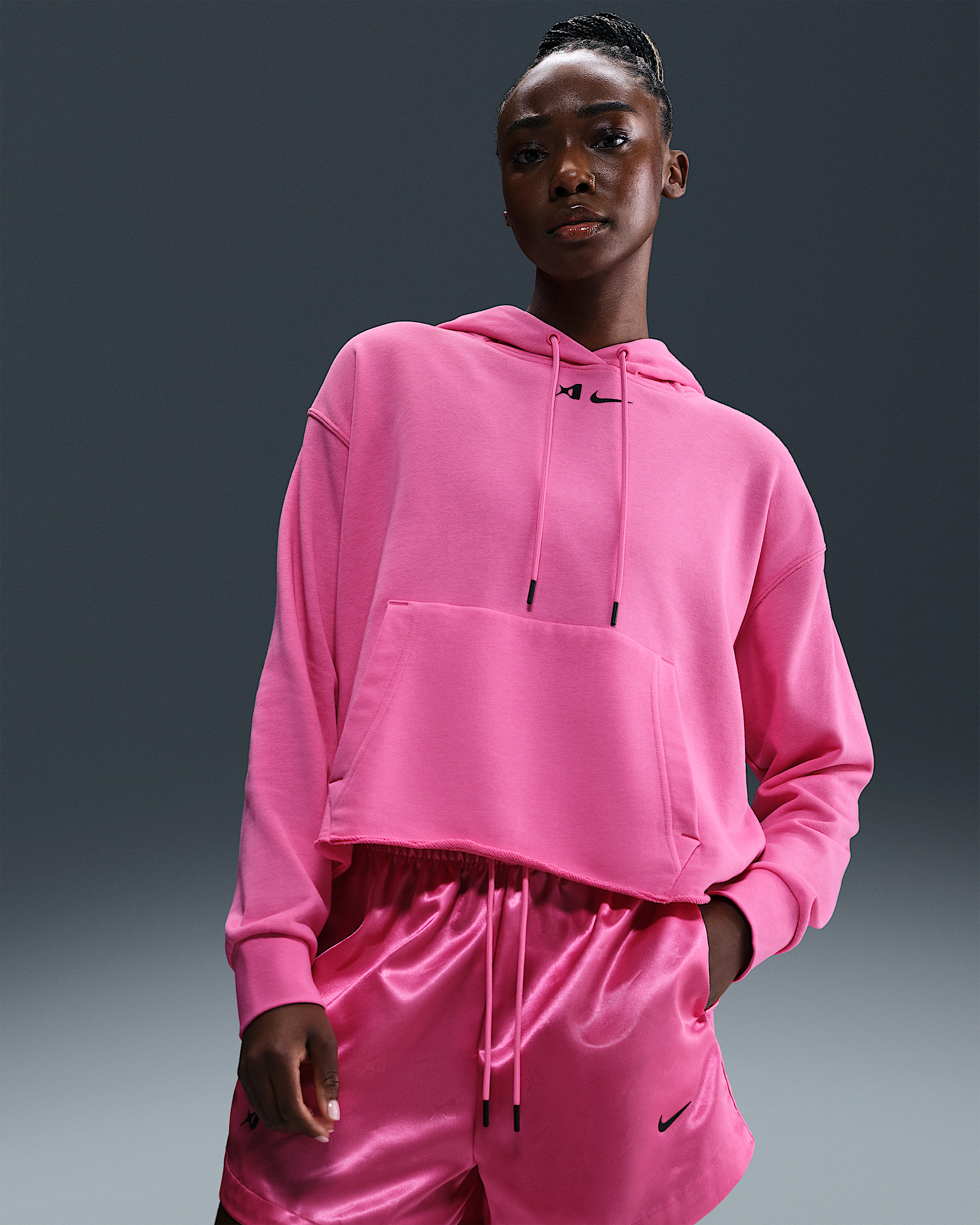 A'ja Wilson Women's Oversized Cropped Basketball Hoodie - 1