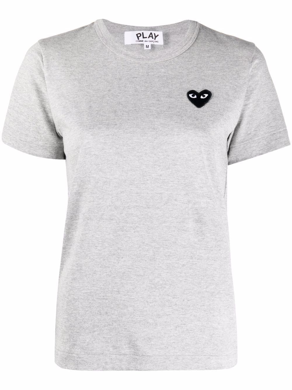 heart-motif cotton T-shirt - 1